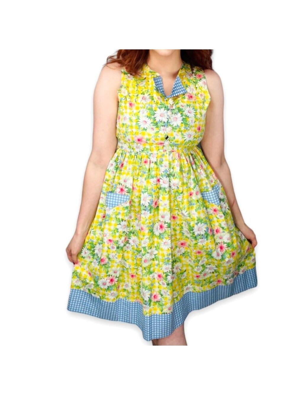 Vintage Jayne Copeland Floral Sleeveless Dress Girls 12 / Womens XXS - XS